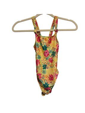Cat & Jack Girls Floral Rainbow One-Piece Swimsuit Size M (8)